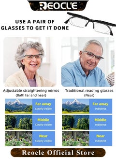 REOCLE Flex Focal Adjustable Glasses Focus Adjustable Glasses Dial Vision Eyeglasses Near and Far Sight for Men and Women  - Image 5