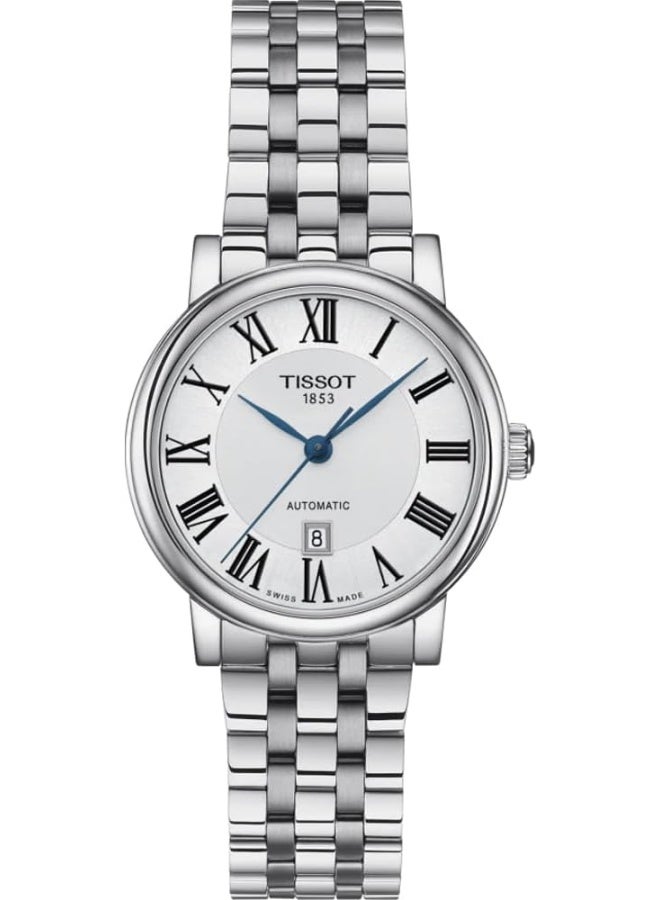 TISSOT Womens Carson Premium Automatic Lady 316L Stainless Steel case Automatic Watches, Grey, Stainless Steel, 15 (T1222071103300)  - Image 1