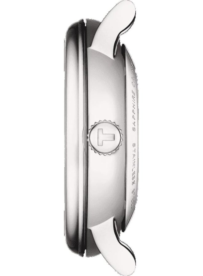 TISSOT Womens Carson Premium Automatic Lady 316L Stainless Steel case Automatic Watches, Grey, Stainless Steel, 15 (T1222071103300)  - Image 5