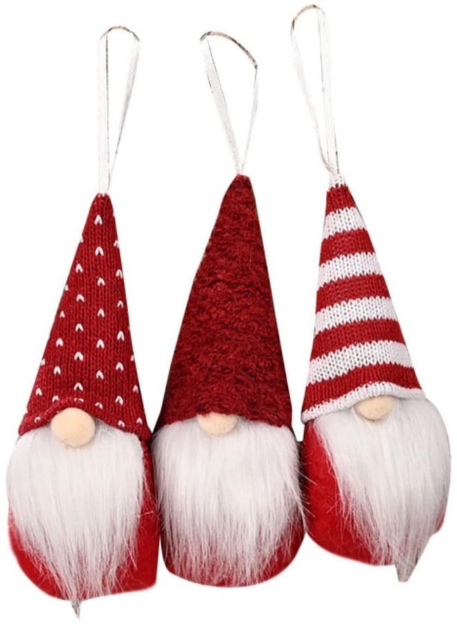 GGEROU Decoration Tree Hanging Ornaments Set of 3, Plush Faceless Doll Tree Pendant - Image 1