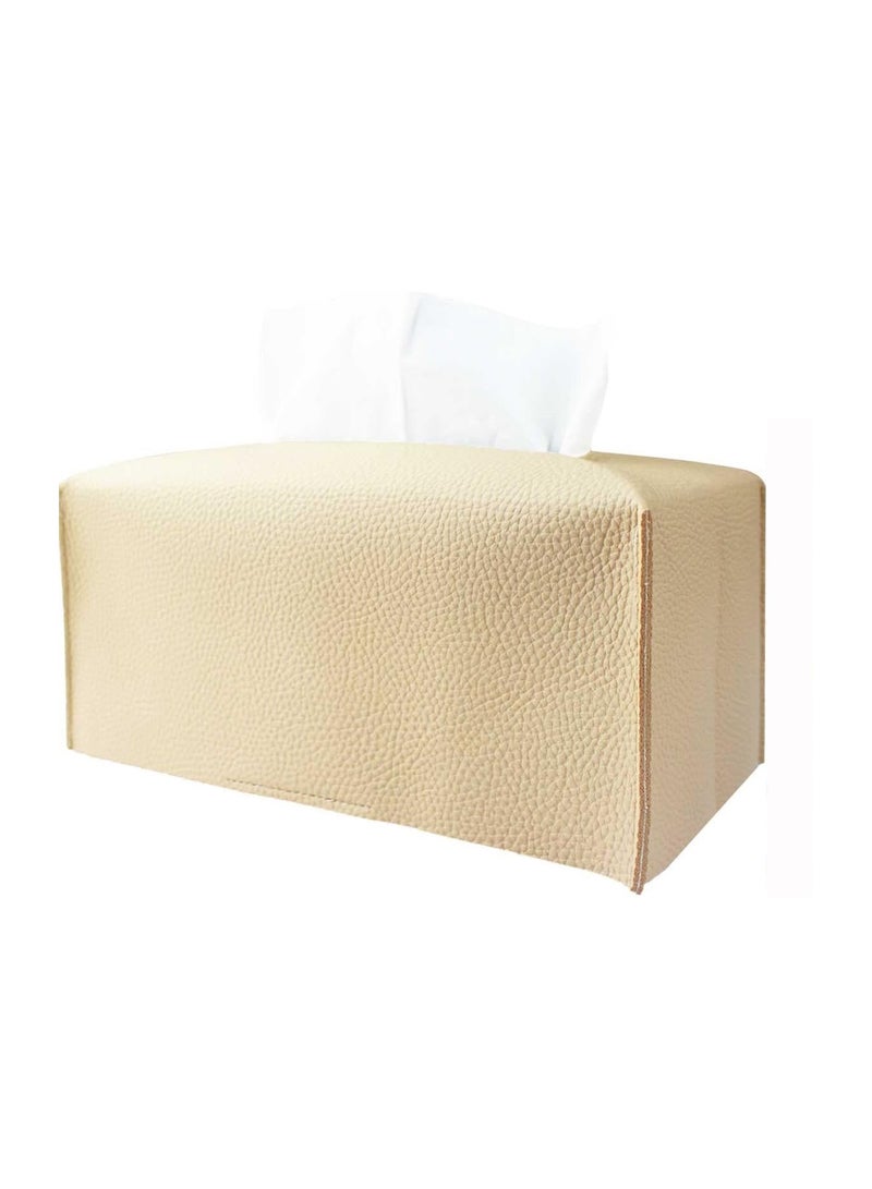 Tissue Box Cover Holder Beige 23.5 x 12 x 11cm 