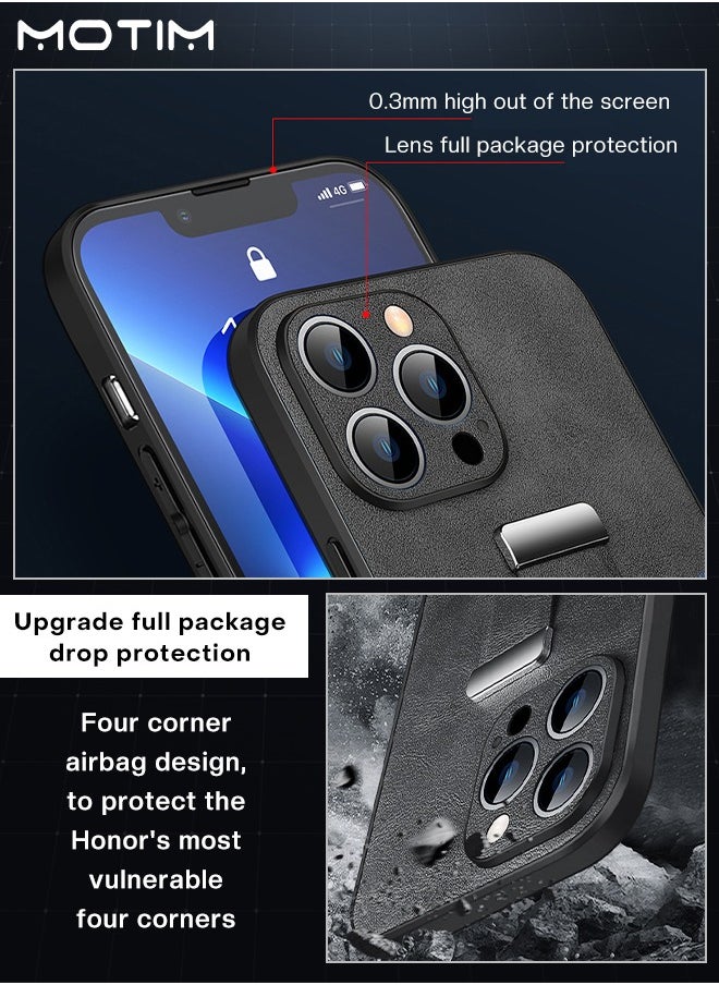 Motim - iPhone 14 Pro Max Case with Wrist Strap Stand, Leather Protective Case for iPhone 14 Pro Max 6.7" with Wrist Strap Holder, Elegant and Beautiful Design, Non-Slip Shockproof Cover - Image 1