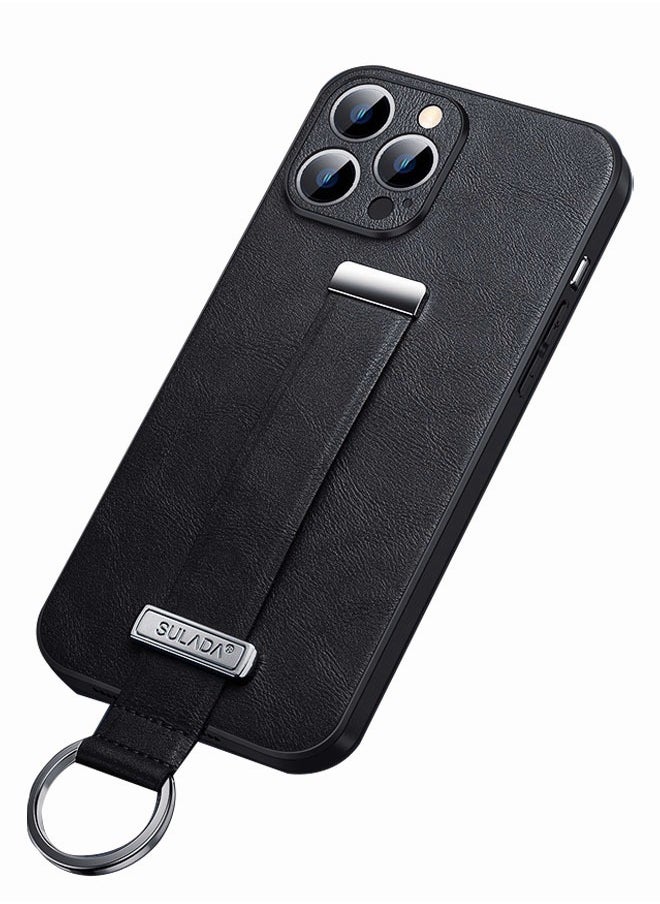 Motim - iPhone 14 Pro Max Case with Wrist Strap Stand, Leather Protective Case for iPhone 14 Pro Max 6.7" with Wrist Strap Holder, Elegant and Beautiful Design, Non-Slip Shockproof Cover - Image 1