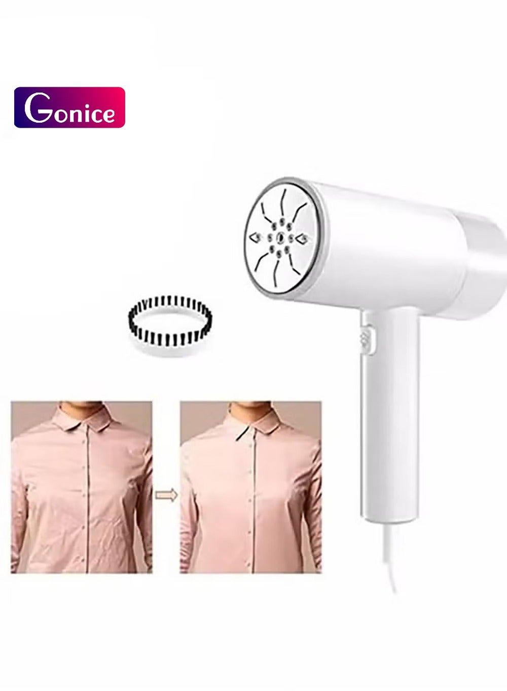 Powerful Handheld Clothes Steamer, 1200W Portable Hand Held Garment Steam Iron for Fabric, Perfect for Home and Travel (White)