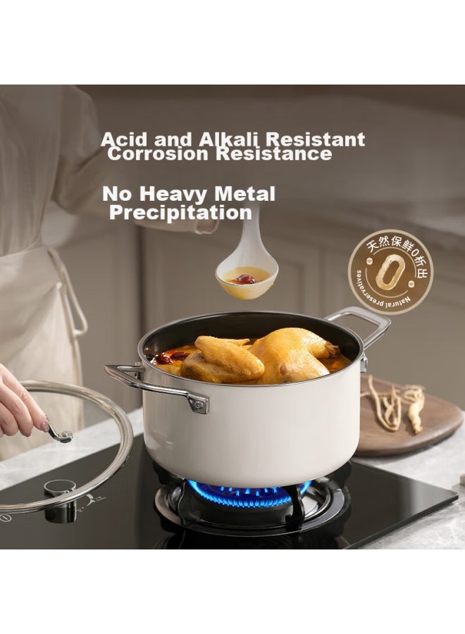 Deslon Enamel Cast Iron Soup Pot Non-stick Pot For Home Use, Stewing Braising Pot For Soup, 24cm, Compatible With Gas And Induction Cooktops - Image 3