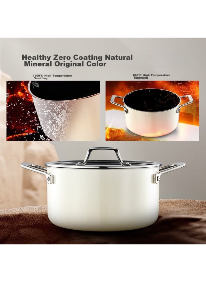 Deslon Enamel Cast Iron Soup Pot Non-stick Pot For Home Use, Stewing Braising Pot For Soup, 24cm, Compatible With Gas And Induction Cooktops - Image 2
