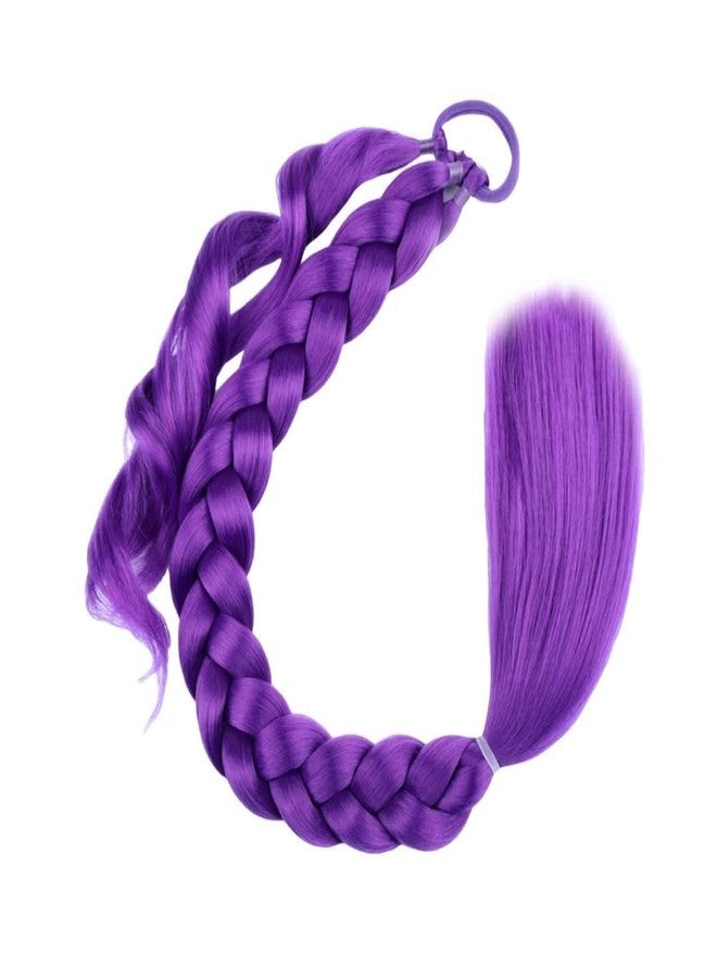 سكويشي وصلات شعر بنفسجية، شعر مستعار، لون شعر بنفسجي - مجموعة تصفيف متعددة الاستخدامات مع قطع شعر مؤقتة ووصلات شعر للمناسبات الخاصة بالأزياء والأزياء التنكرية - Image 1