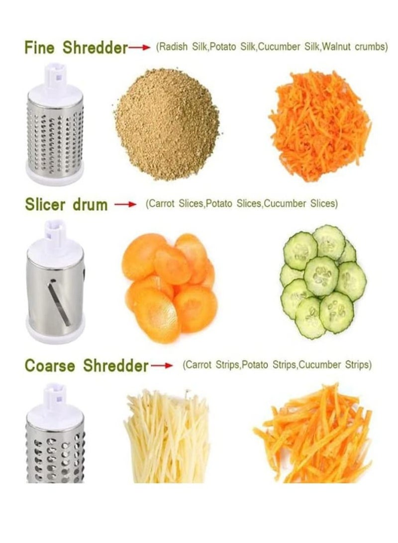 JIHAM Food Chopper Stainless Steel Manual Grater Chilli Nuts And Vegetable Grater Vegetable Chopper Cheese Grater Hand Crank Cheese Shredder For Fresh Cheese Red - Image 5