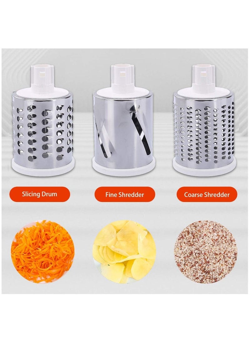 JIHAM Food Chopper Stainless Steel Manual Grater Chilli Nuts And Vegetable Grater Vegetable Chopper Cheese Grater Hand Crank Cheese Shredder For Fresh Cheese Red - Image 4