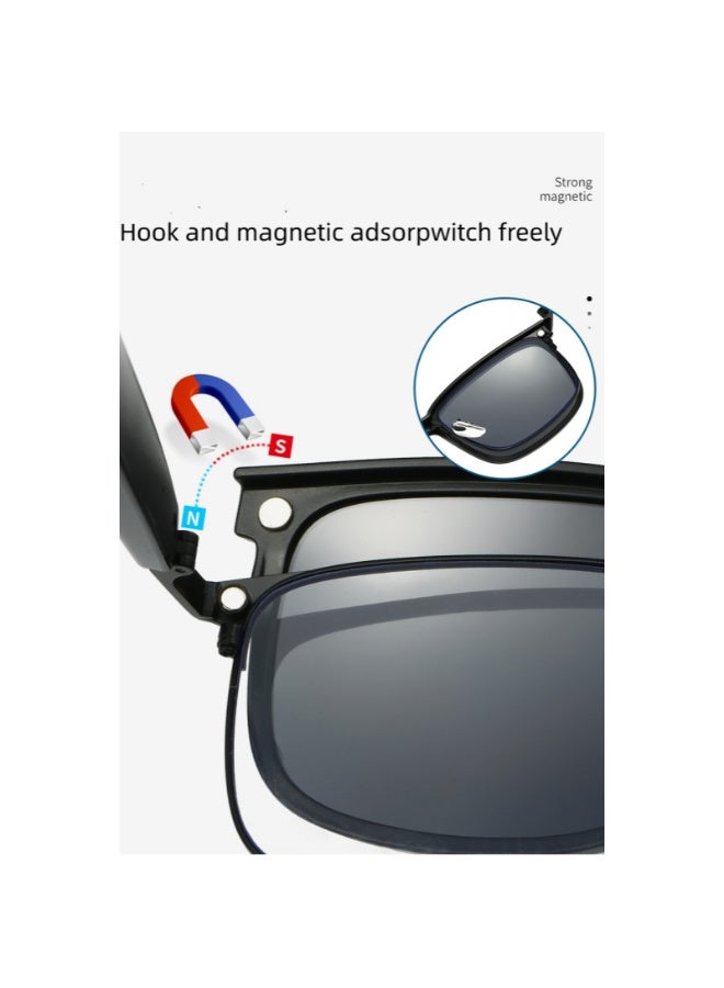 ZESITH Unisex Smart Bluetooth Glasses 1601, Photochromic Anti Blue Light Double Magnetic Polarized Night Vision Lens - Image 5