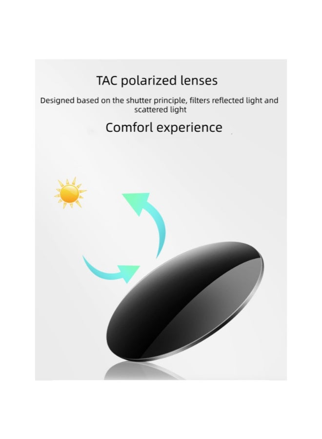 ZESITH Unisex Smart Bluetooth Glasses 1601, Photochromic Anti Blue Light Double Magnetic Polarized Night Vision Lens - Image 2