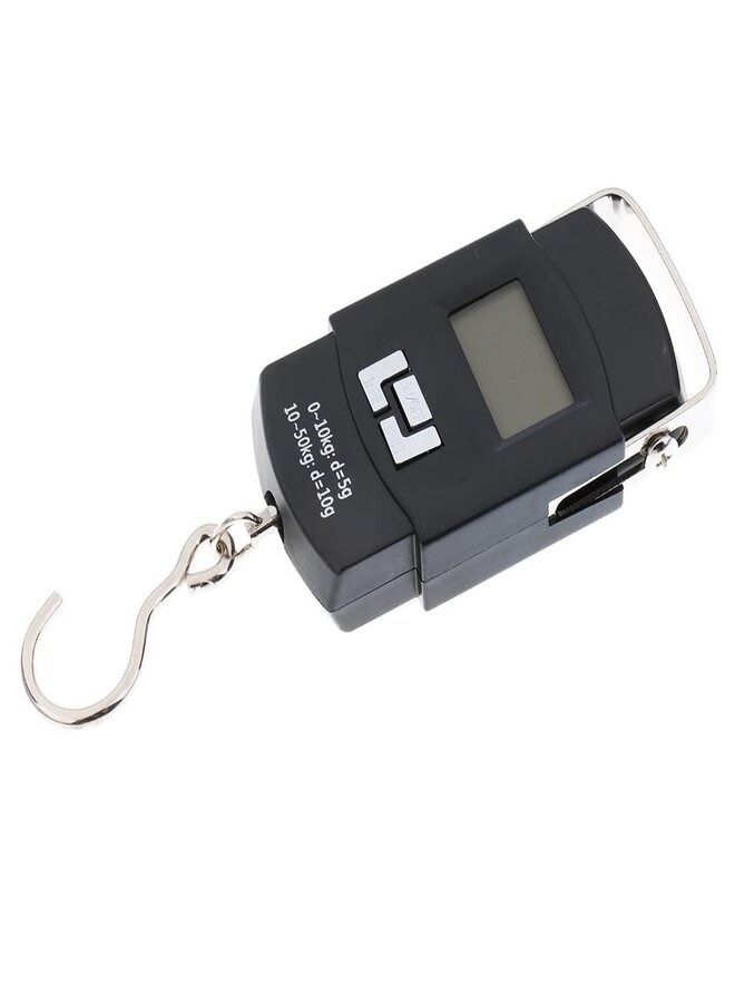 Portable Electronic Pocket Scale Backlit LCD Screen Weighing Scale With Measuring Tape Ruler For Fishing Postal Kitchen Black 12.50x3.80x9.50cm