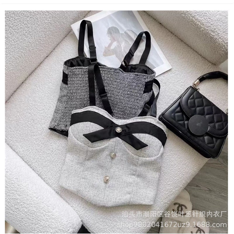 Sweet Spicy Pure Desire Style Camisole Inner Wear One-Piece Chest Pad Beauty Back Underwear Slim Fit Suit Base Slimming - Image 1