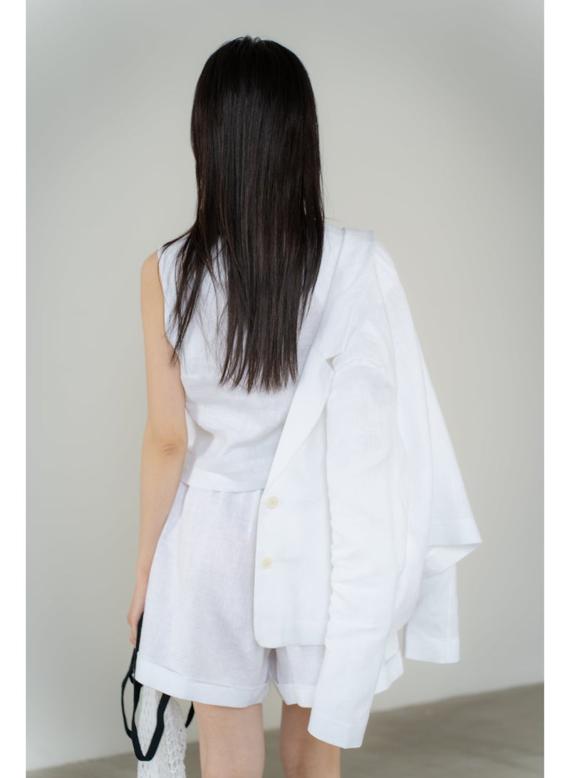 UMAY FASHION LINEN SHORTS  - Image 2