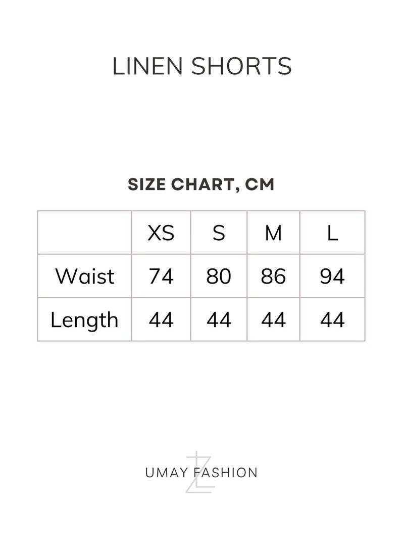 UMAY FASHION LINEN SHORTS  - Image 3