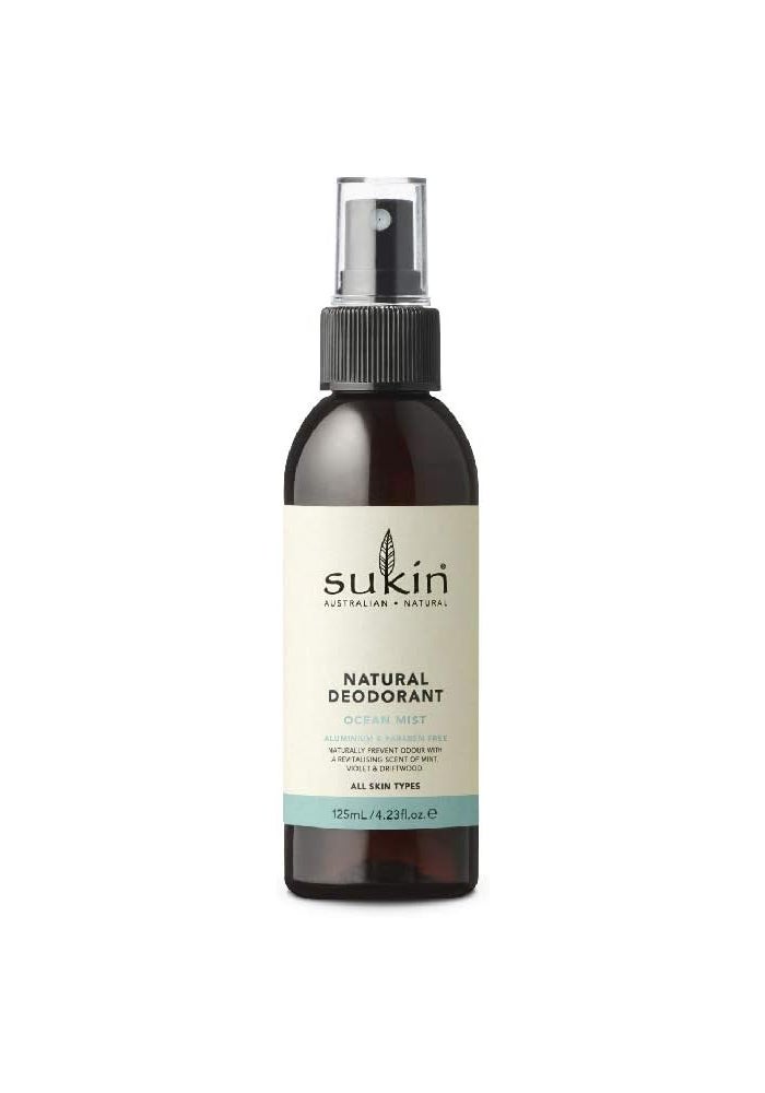 Sukin Natural Deodorant Ocean Mist - Aluminum Free Spray for All Skin Types, 125ml - Image 1