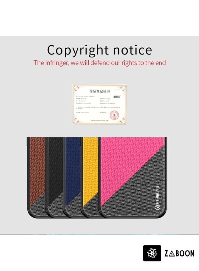 Zaboon PINWUYO Hong Series Anti-fall TPU+ Chemical Fiber Cloth Protective Cover Protective Case Cover For Moto P40 power - Image 3