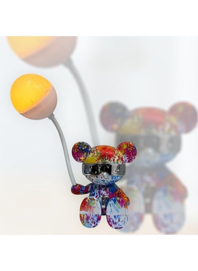 مصباح مكتب LED على شكل دب ديكوري، قابل للتعديل بزاوية 360° - Image 1