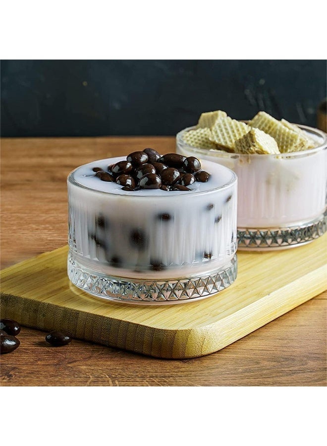 طقم أوعية زجاج كريستال بوله  للتقديم والصلصة والغمس والحلوى والأطباق الجانبية – 6 قطع – volume 295 cc – تصميم أنيق وشفاف - Image 3