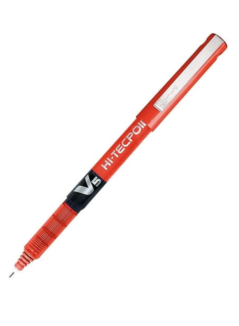 PILOT 4-Piece Hi-tecpoint V5 Fine Rollerball Pen Red Ink - Image 2