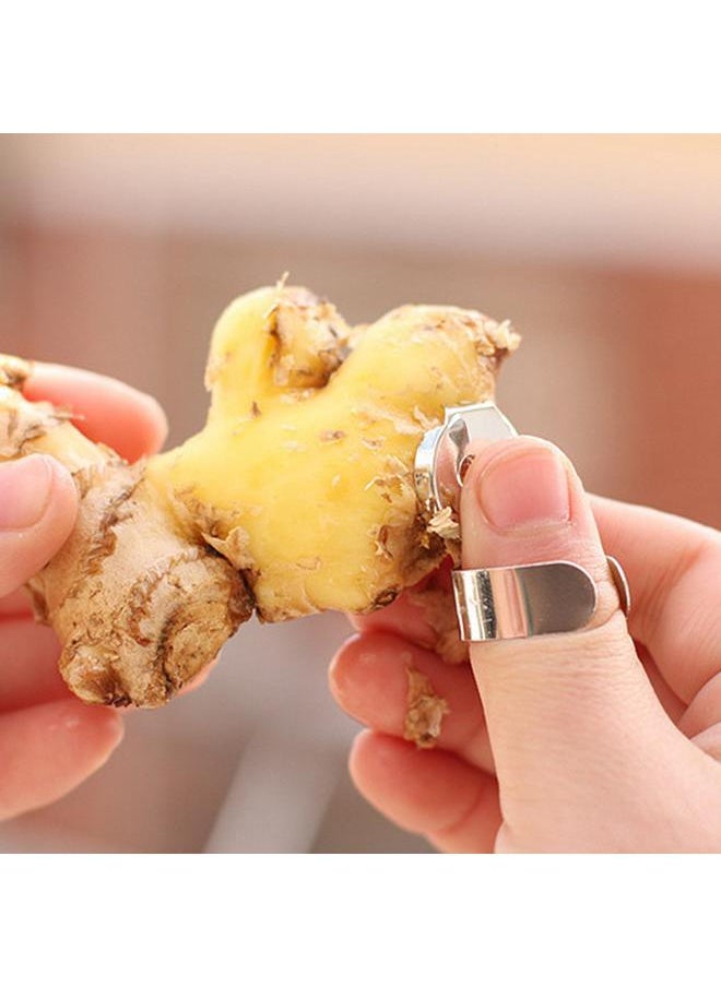 Thoraya - Ginger Finger Peeler Multifunctional Efficient Stainless Steel Easy to Clean Garlic Peeler for Kitchen - Image 1