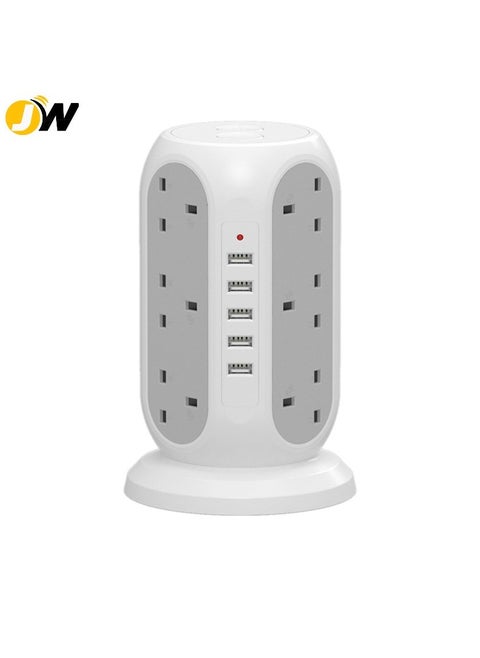British Standard Power Strips 3 Layers, 36 Holes, 5 USB Sub Control Switches, PD Fast Charging Overload Protection