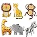 DYT 6PCS Jungle Animal Foil Balloons Giant Safari Animal Foil Balloons for Kids Boys Safari Jungle Baby Shower Birthday Wild One Zoo Party Decorations - Image 2