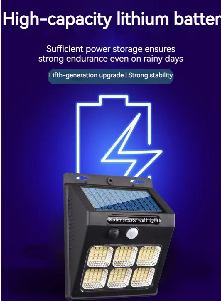 IP65 Solar LED Wall Lamp – Small Modern Outdoor Garden Light with Motion Sensor, 3 Modes, 800mA/1200mA, Waterproof Security Lighting - Image 2