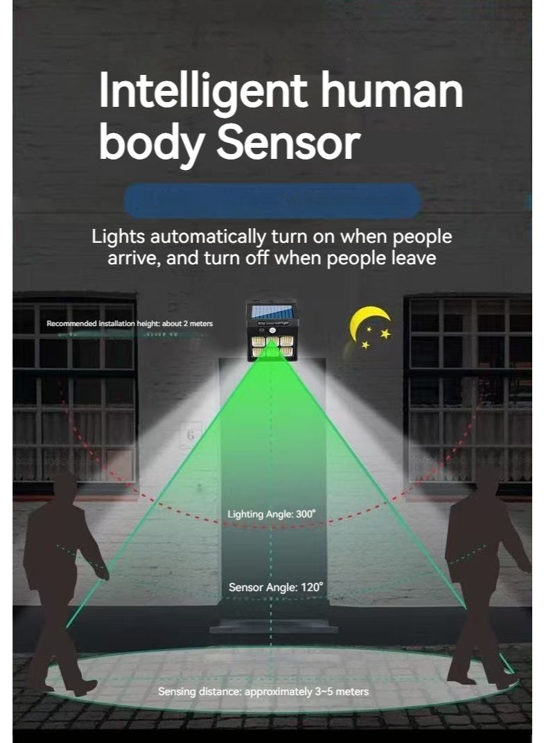 IP65 Solar LED Wall Lamp – Small Modern Outdoor Garden Light with Motion Sensor, 3 Modes, 800mA/1200mA, Waterproof Security Lighting - Image 4