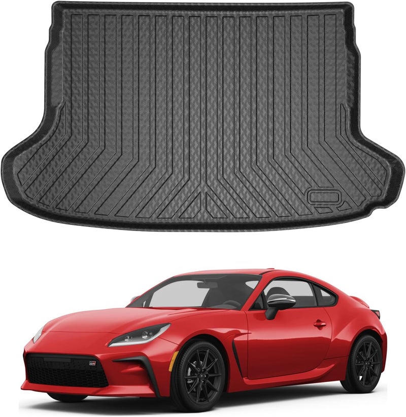 Mixsuper Cargo Liner Compatible with 2022-2023 Toyota GR86 All Weather Rear Cargo Trunk Floor Mat Black - Image 1