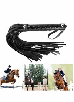KASTWAVE Leather Horse Whip Leather Whip for Horses Whip for Play Faux Leather Whips PU Handle Outdoor Sports Horse Riding Whip Lightweight Gift Accessories Training Tool Portable Gift  - Image 2