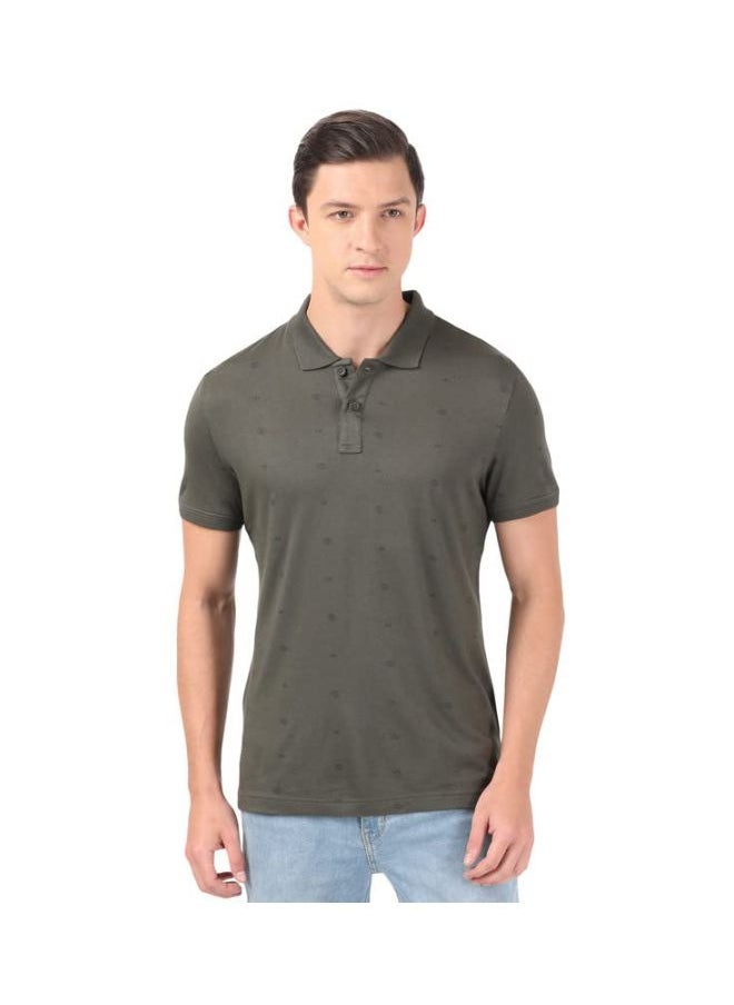 JOCKEY - Jockey IM16 Men Tencel Micro Modal and Cotton Blend Printed Half Sleeve Polo T Shirt - Image 1