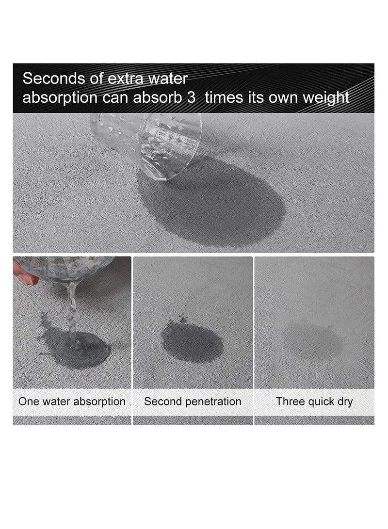 Excefore Memory Foam Bath Mat,Soft Small Bathmat Thick,Semi-Circular Non-Slip Bathroom Rugs Super Water Absorbent Bath Rugs Machine Wash Bath Mats for Floor Rug(17 inch×24 inch) - Image 4