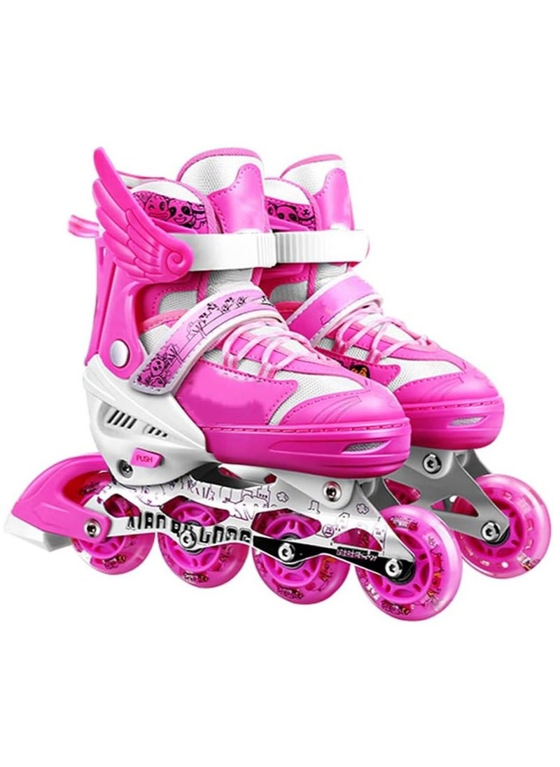 Generic - Comfort Adjustable Front Wheel LED Light Up Skate Shoe Single Row Indoor Outdoor Shoe for Beginners Kids Teens - Image 1