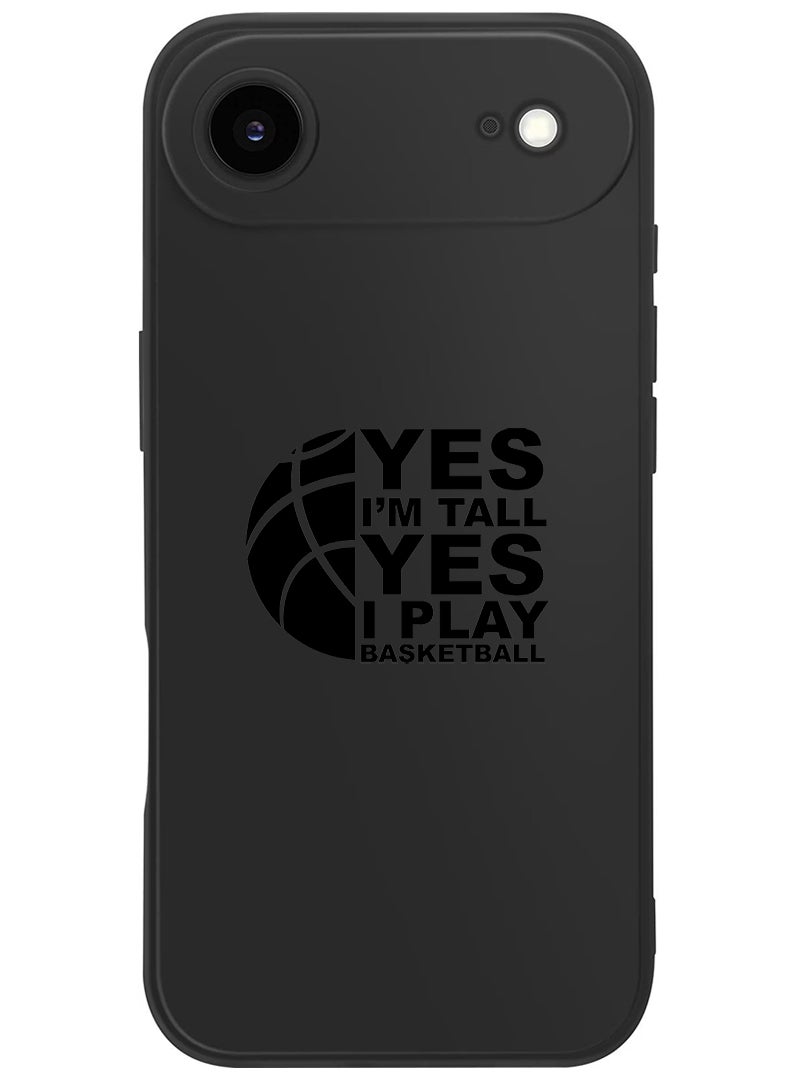 Theodor Protective Slim Fit Case Liquid Silicone Cover with Full Body Protection Anti-Scratch Shockproof Case For Apple iPhone 17 Air (Black) Basketball black - Image 1