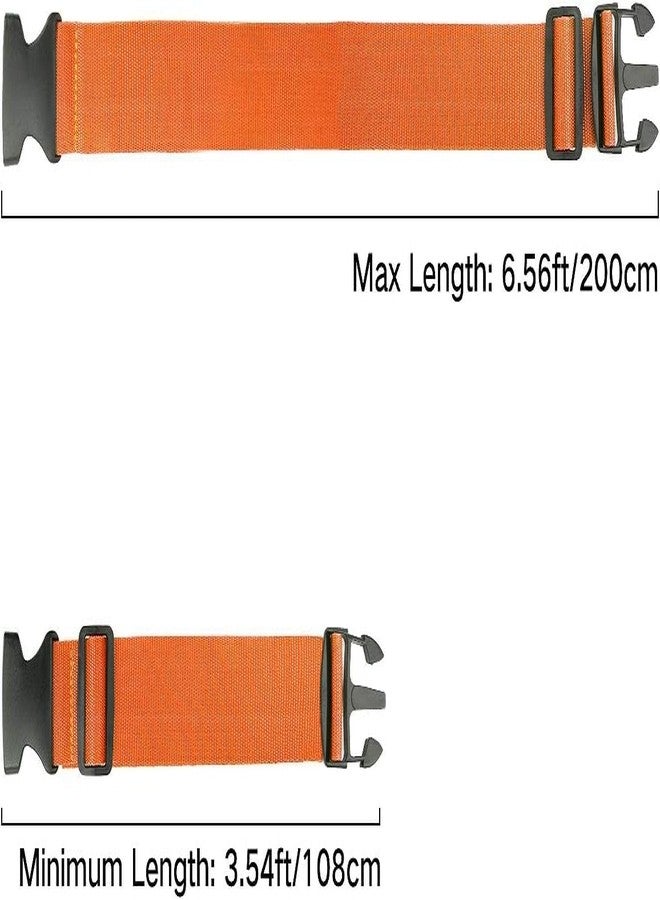Luxebell Luggage Straps Suitcase Belt TSA Approved Travel Accessories Gift 4-Pack 6.56ft (2 Orange 2 Black) - Image 3