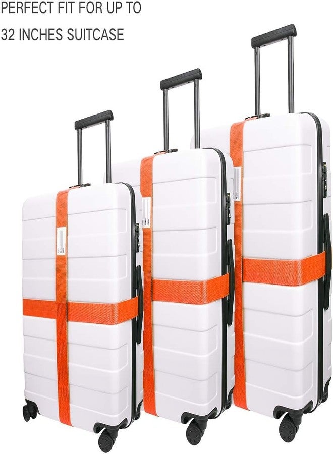 Luxebell Luggage Straps Suitcase Belt TSA Approved Travel Accessories Gift 4-Pack 6.56ft (2 Orange 2 Black) - Image 5
