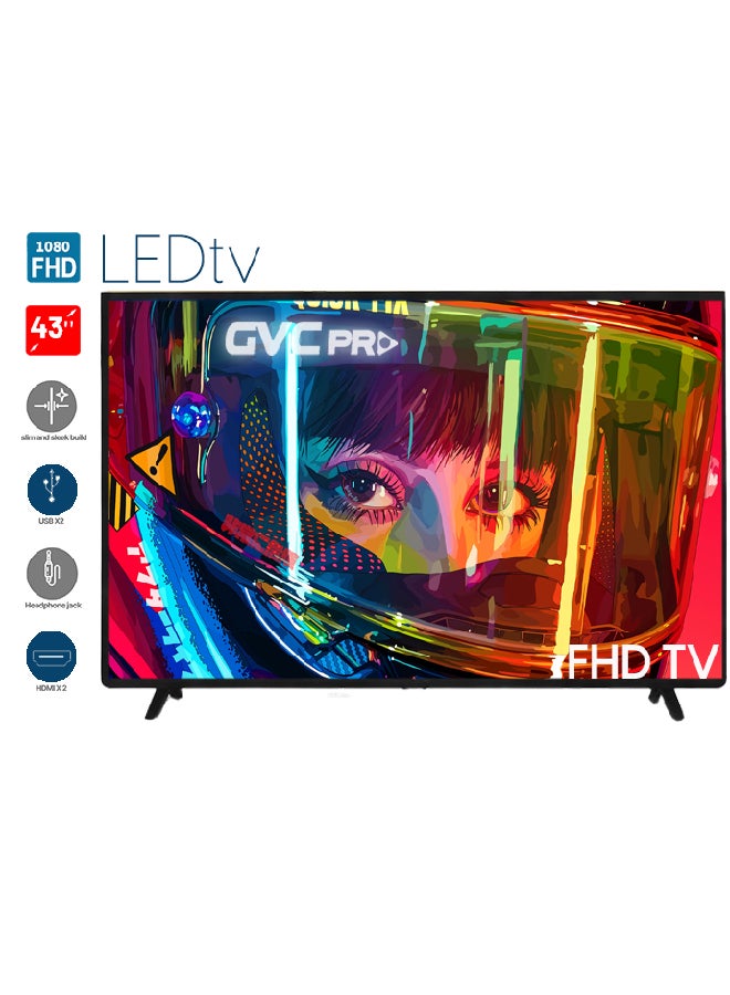 جي في سي برو تلفزيون عادي مقاس 43 بوصة بدقة FHD LD-43TV أسود LD-43TV أسود - Image 1