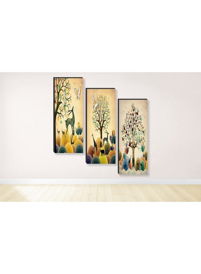 SAF paintings set of 3 Deer UV textured self adeshive wall painting for home decoration SANF-SJ86 - Image 2