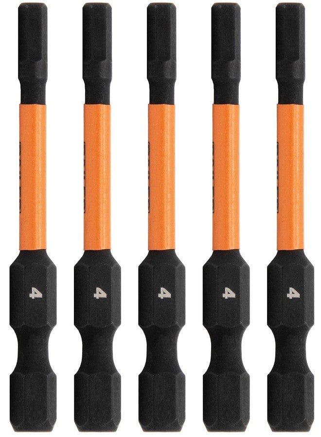 Railer Hex 4mm Impact Driver Bit - Railer Allen Wrench Drill Hex Bits. 1/4 Quick Release S2 Steel 2 inch 4mm Hex Bits. (5 Pack) - Image 2