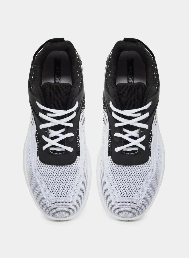 Styli Styli Knitted Elastic Lace Up Sneakers