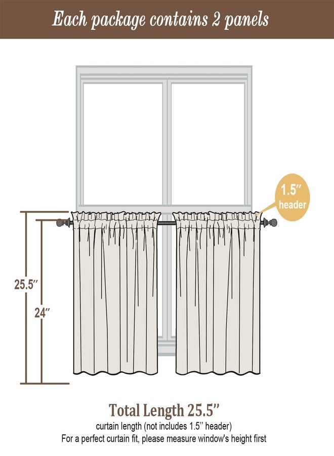 Chyhomenyc Sheer Turquoise Tiered Curtains 24 Inch Length Small Window Curtains Treatment for Bathroom Living Room Basement Short Rod Pocket Cafe Curtains 42x24 Inch 2 Panels - Image 4