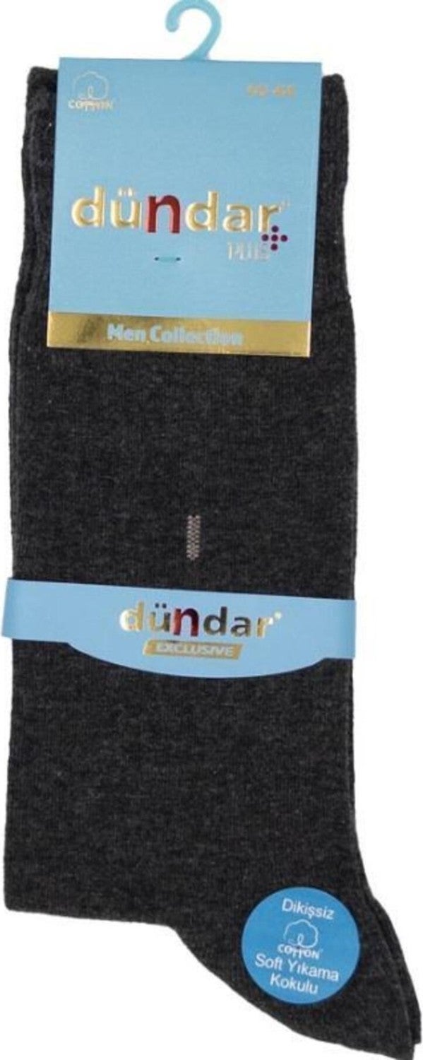 Dündar Çorap Dundar Socks Plus Men's Lycra Socks Anthracite 12 5527