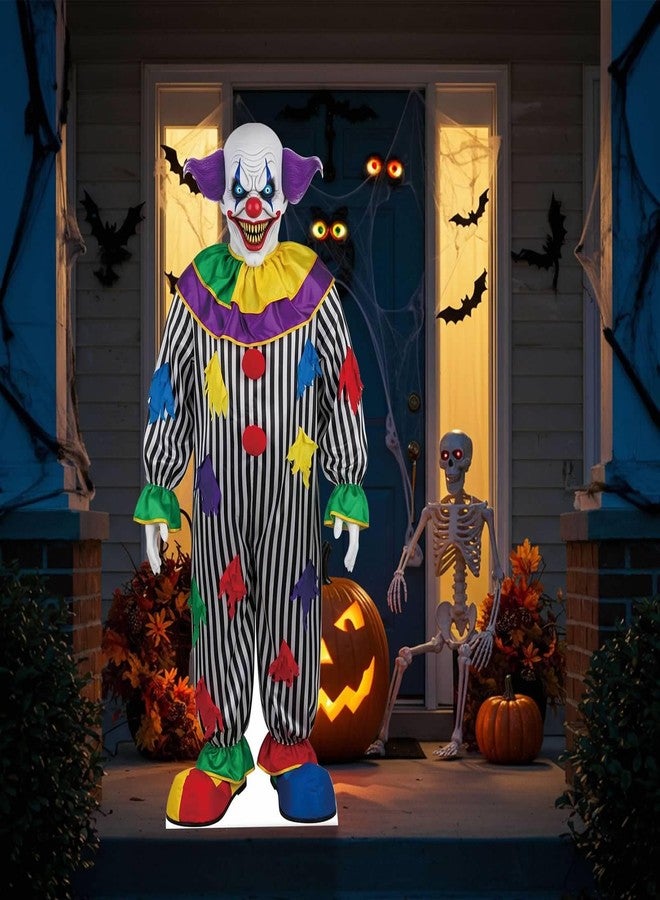 EZISHIPS Halloween Scary Clown 6FT Cardboard Cutout – Spooky Life-Size Standee for Halloween Decorations - Image 4