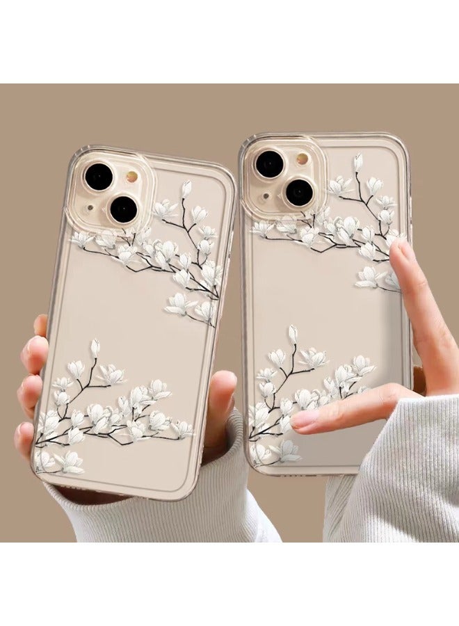 ShebSheb Designed for iPhone 15 Case ,Clear Flower Soft & Flexible Shockproof Floral Women Phone Cover  - Image 2