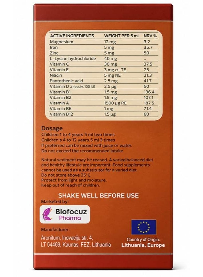 Growlyn Immune Plus Multivitamin Syrup 200ml - Image 3