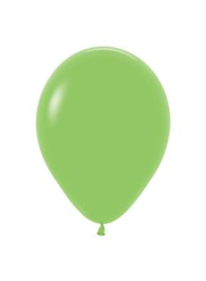 Party Time Lime Green50 Piece Round Latex Fashion Balloons 5Inch - Image 2