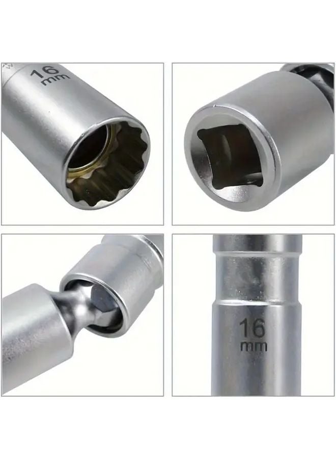 2pcs 14mm 16mm Thin Walled Magnetic Spark Plug Socket 3 8 Inch Drive Rotating Tool - Image 5