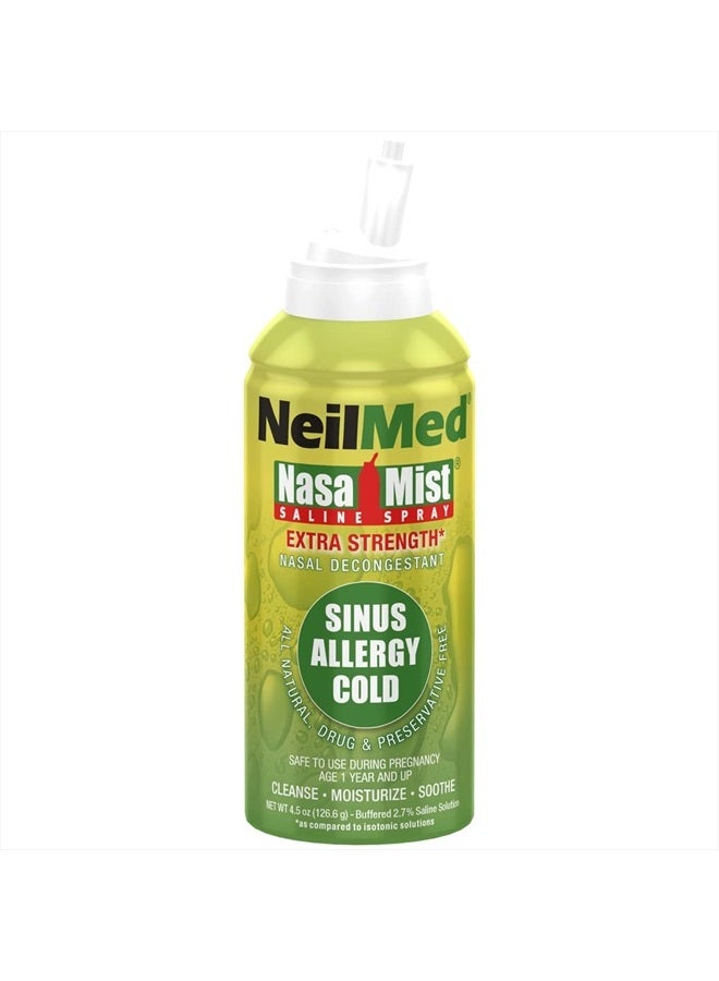 NeilMed بخاخ نازا ميست هايبرتونك بقوة إضافية، أخضر 4.5 أونصة سائلة (عبوة من 1) - Image 1