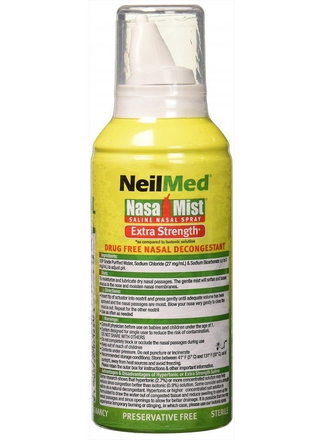 NeilMed بخاخ نازا ميست هايبرتونك بقوة إضافية، أخضر 4.5 أونصة سائلة (عبوة من 1) - Image 3